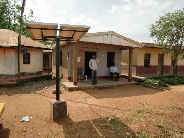 A solar charging station in northwest Cameroon