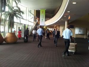 Inside the ICC on the last day of COP17