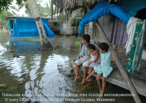 High Tides inundate houses in Tuvalu