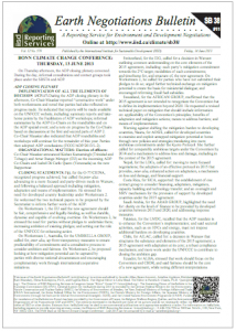 Earth Negotiations Bulletin – 13 June, 2013