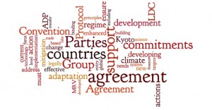 The submission by the LDCs is the only to contain a reference to raising the global mitigation ambition to ensure an increase of temperatures of no more than 1.5C. It is also unique in addressing non-parties in the future agreement.